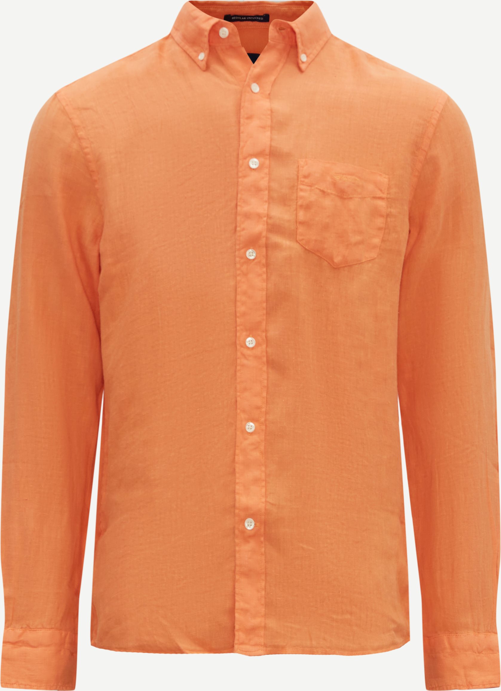 Gant Shirts REG UT GMNT DYED LINEN SHIRT 3230102 Orange